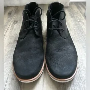 OluKai Kalia Puki Black Chukka Boots Leather Casual Mens Shoe | US11.5 | EUR44.5 Olukai Kalia Puki Chukka Boot Black Full Grain Leather  main image 4